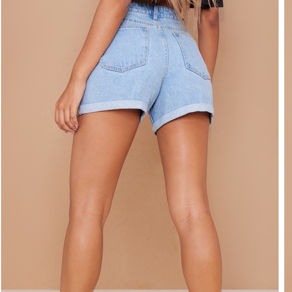 PrettyLittleThing Blue Jean Shorts High-Waisted